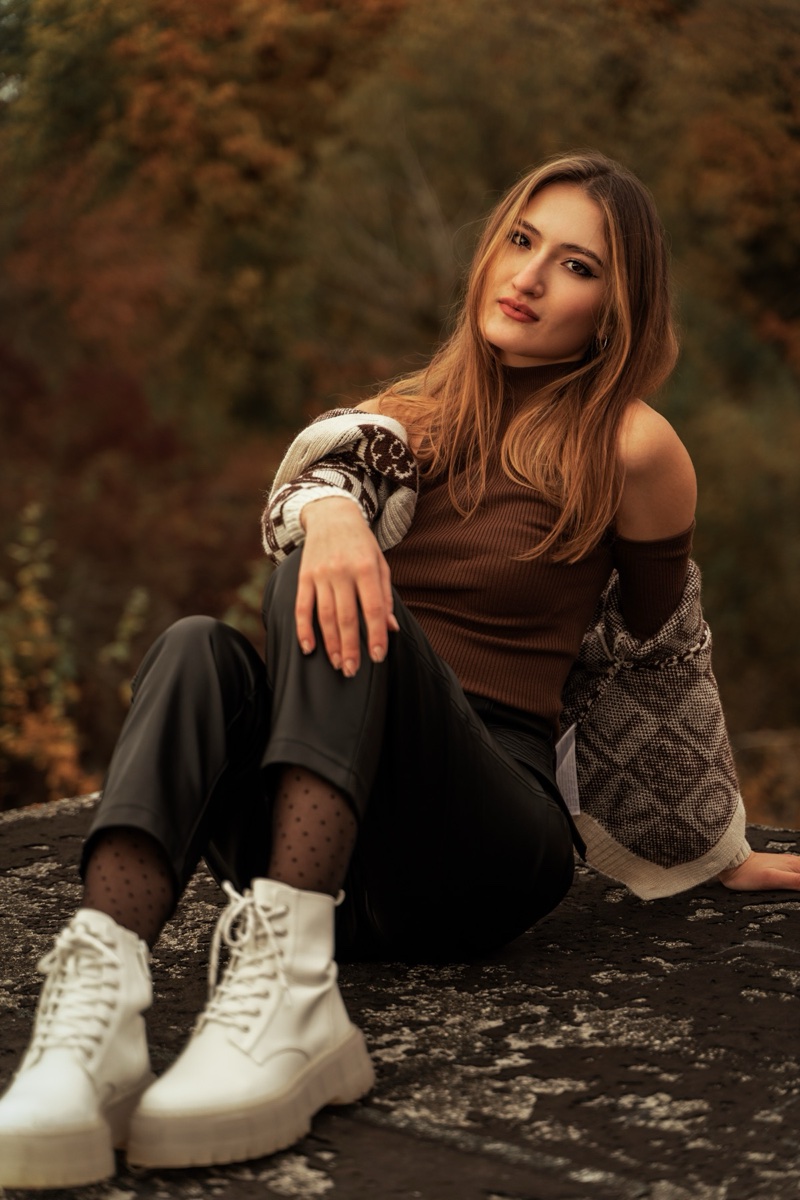 Autumn portrait, seated